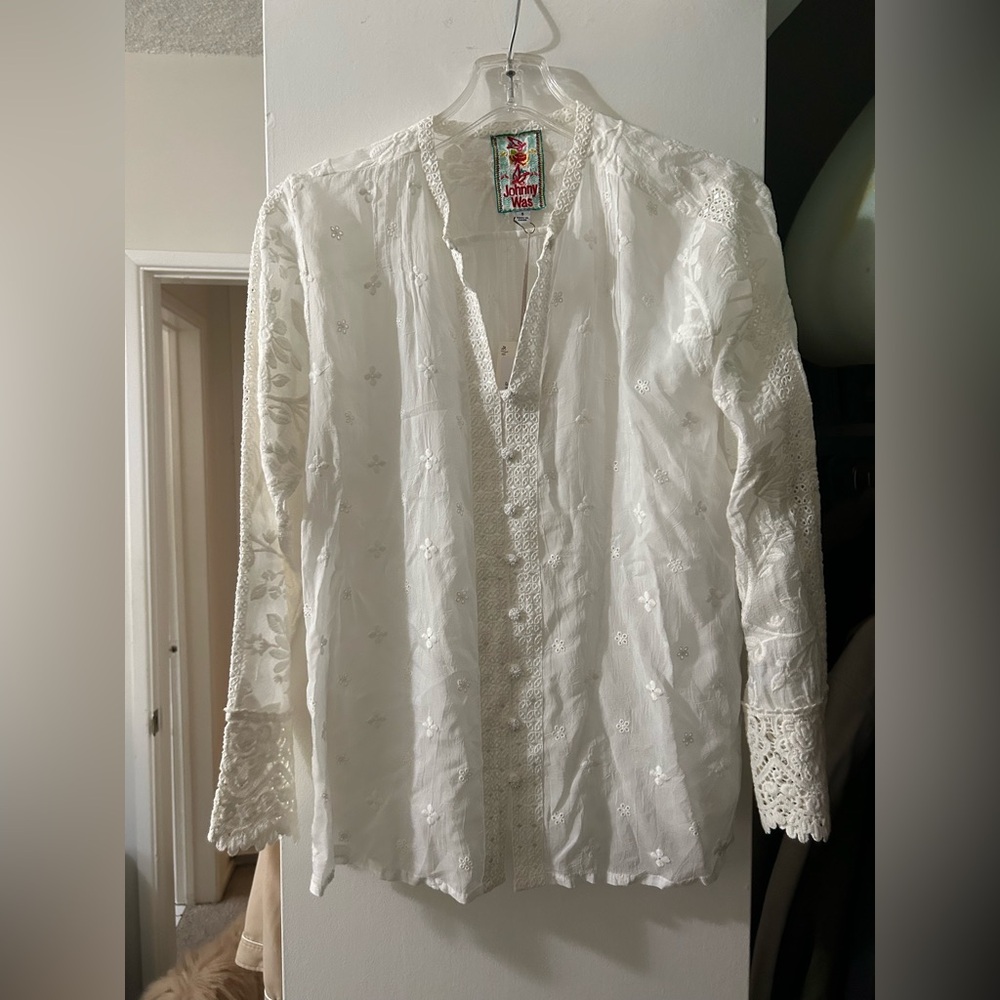 Johnny Was Embroidered Blouse
